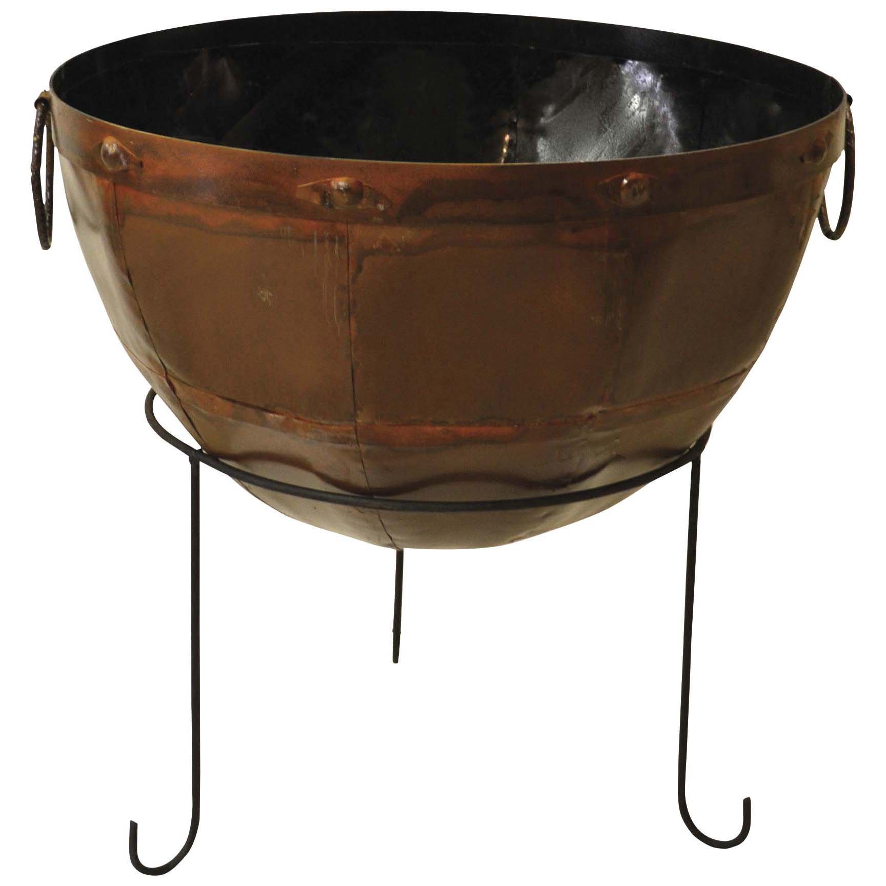 slide 1 of 1, Creative Decor Sourcing Metal Bowl Planter Large, 1 ct