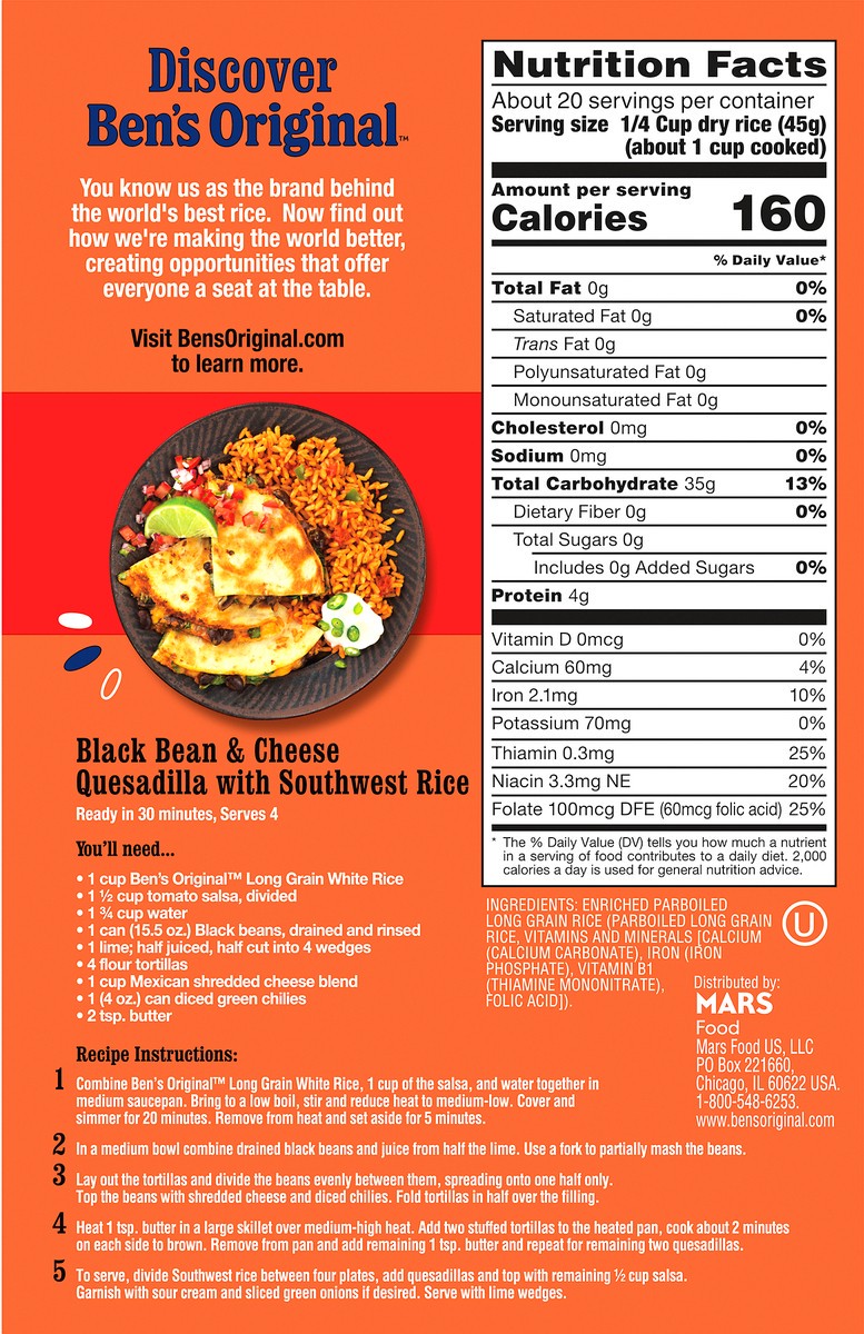 slide 6 of 9, Ben's Original Rice, Long Grain White, 2 lb