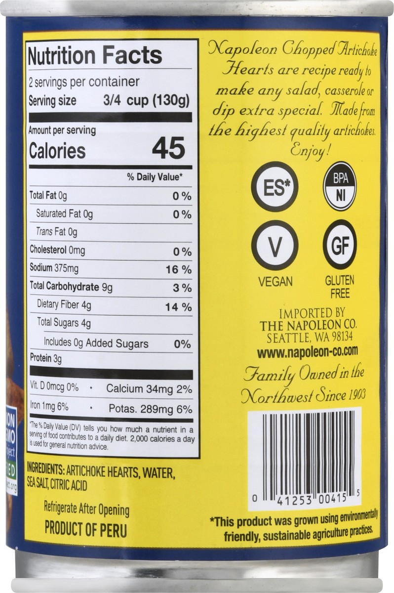 slide 12 of 13, Napoleon Chopped Artichokes 13.75 oz, 13.75 oz