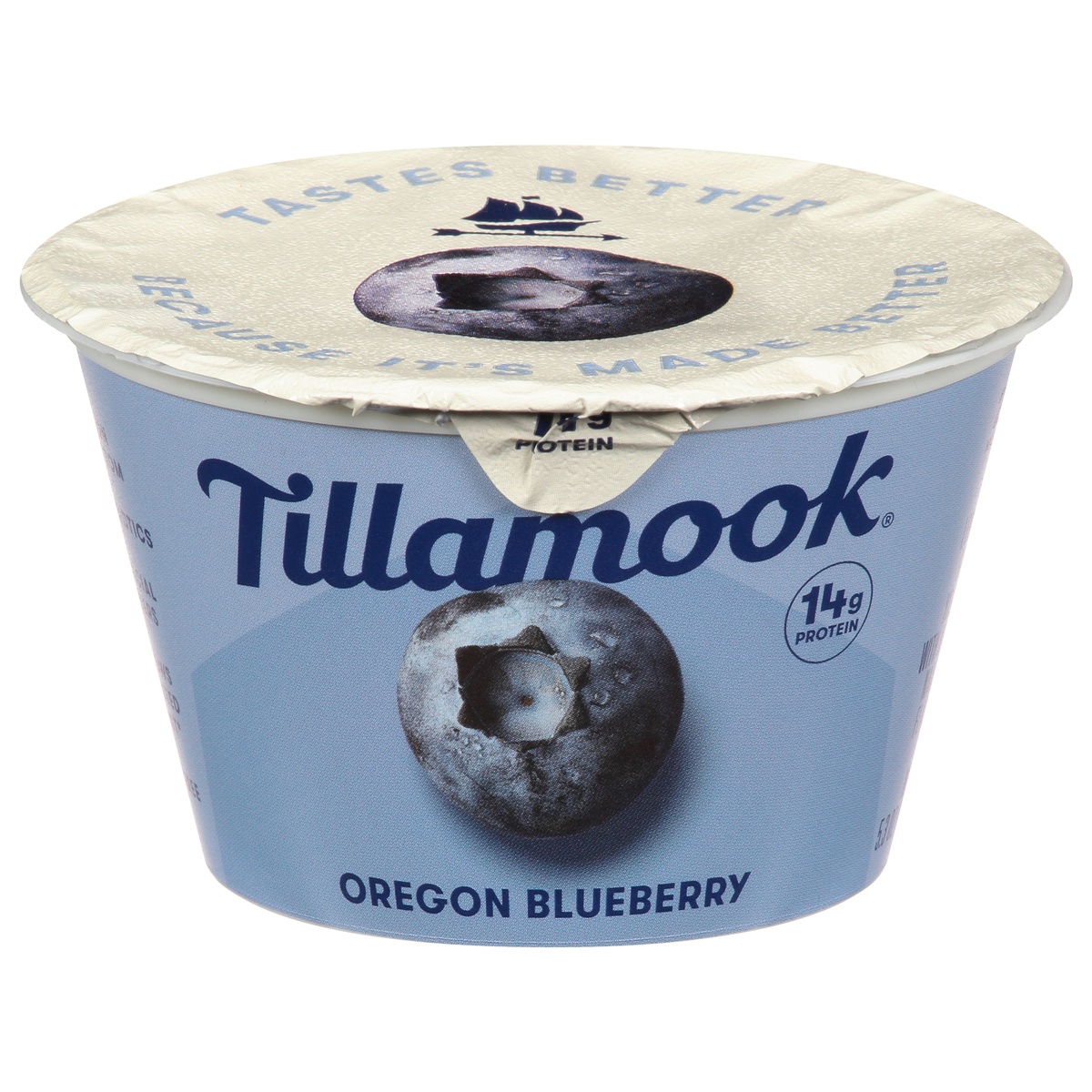 slide 1 of 9, Tillamook Farmstyle Greek Oregon Blueberry Yogurt, 