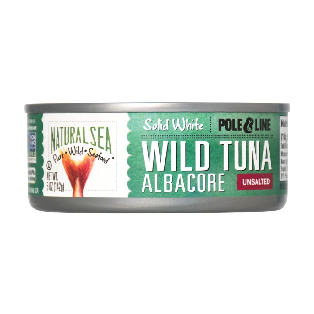 slide 1 of 1, Natural Sea No Salt Solid White Albacore Tuna, 5 oz