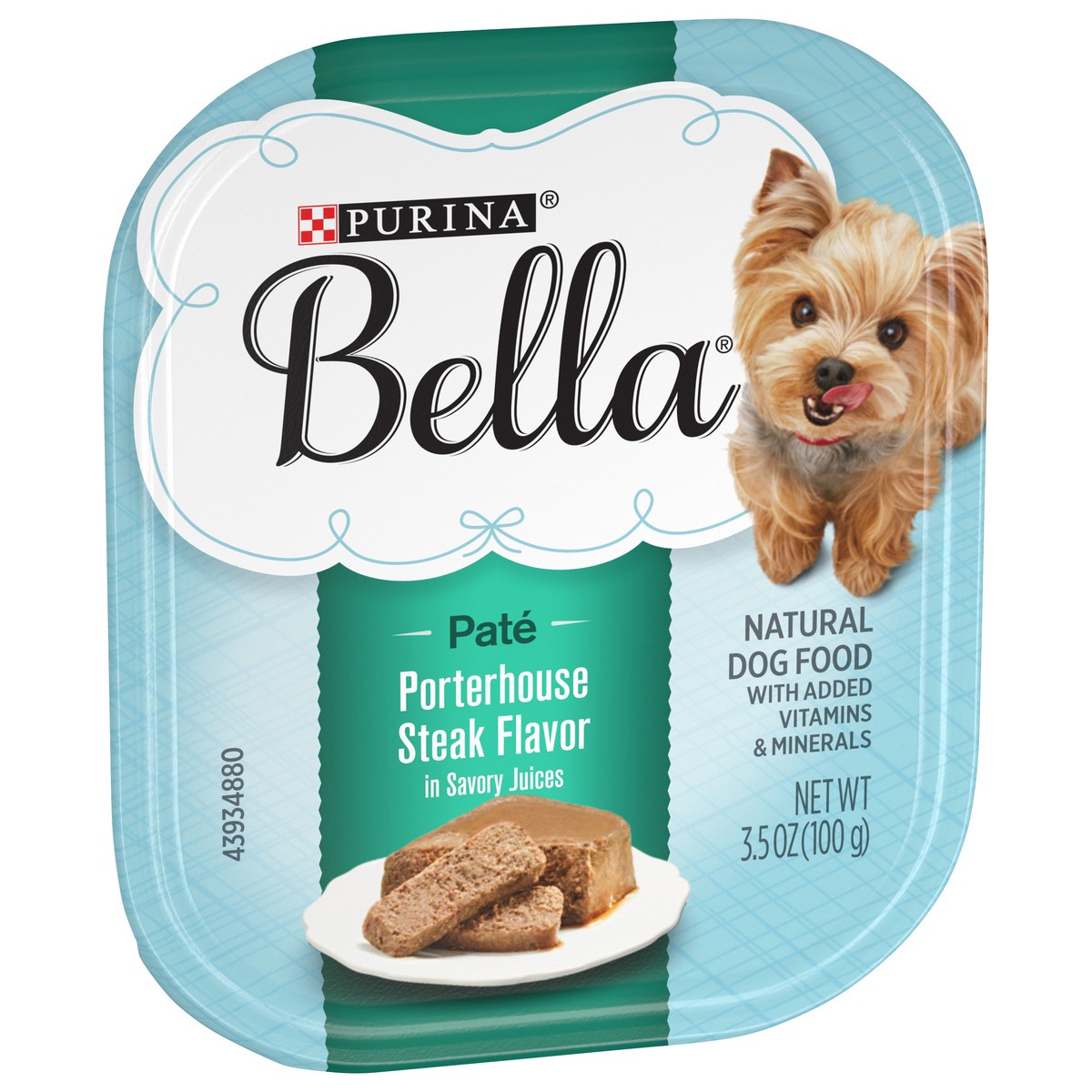 slide 9 of 9, Bella Purina Bella Natural Small Breed Pate Wet Dog Food, Porterhouse Steak Flavor in Savory Juices, 3.5 oz