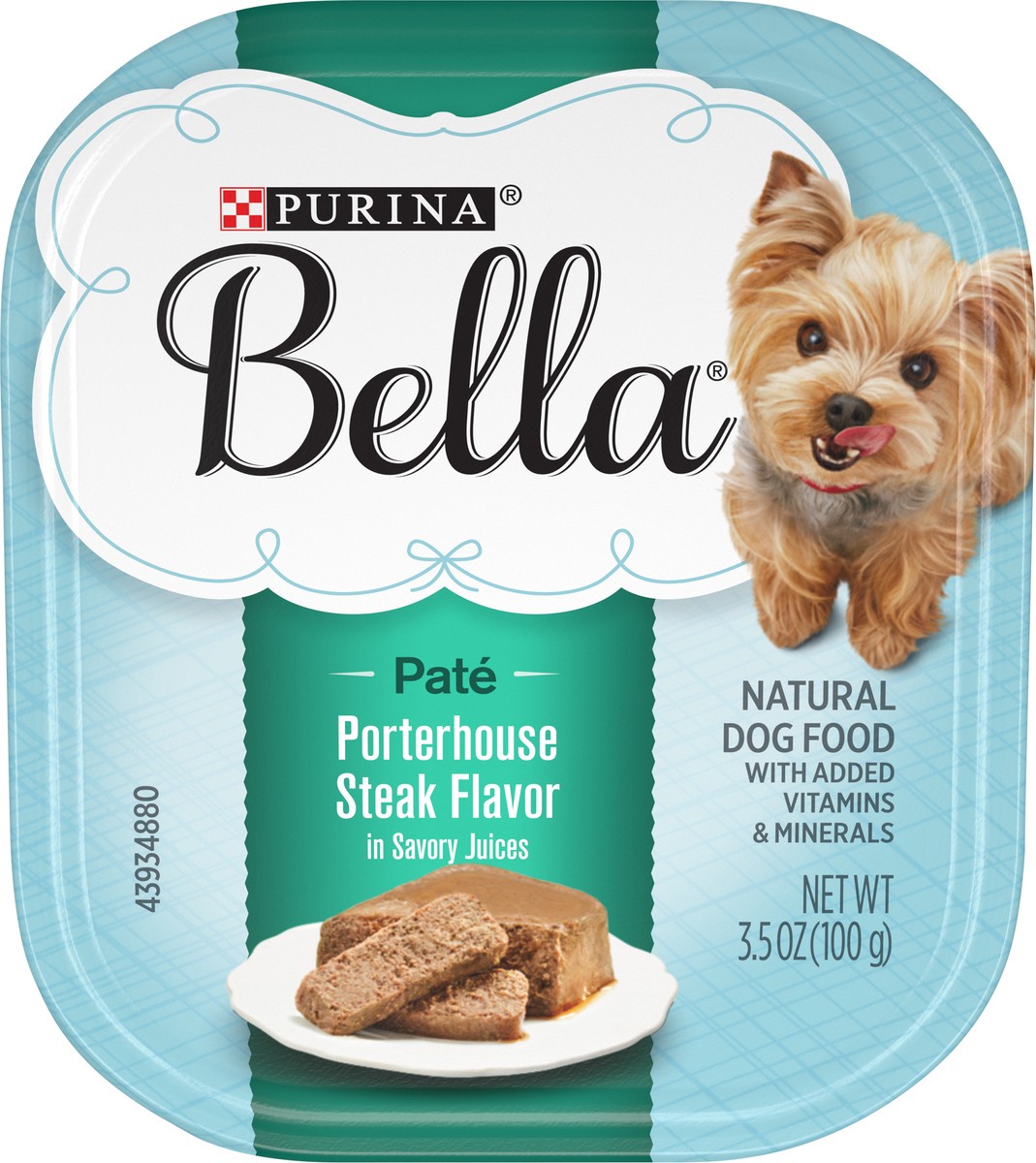 slide 2 of 9, Bella Purina Bella Natural Small Breed Pate Wet Dog Food, Porterhouse Steak Flavor in Savory Juices, 3.5 oz