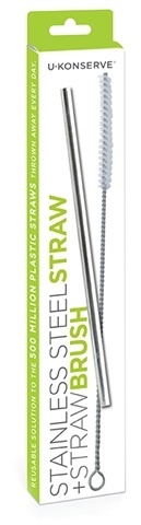 slide 1 of 1, U Konserve Stainless Steel Straw And Brush, 1 ct