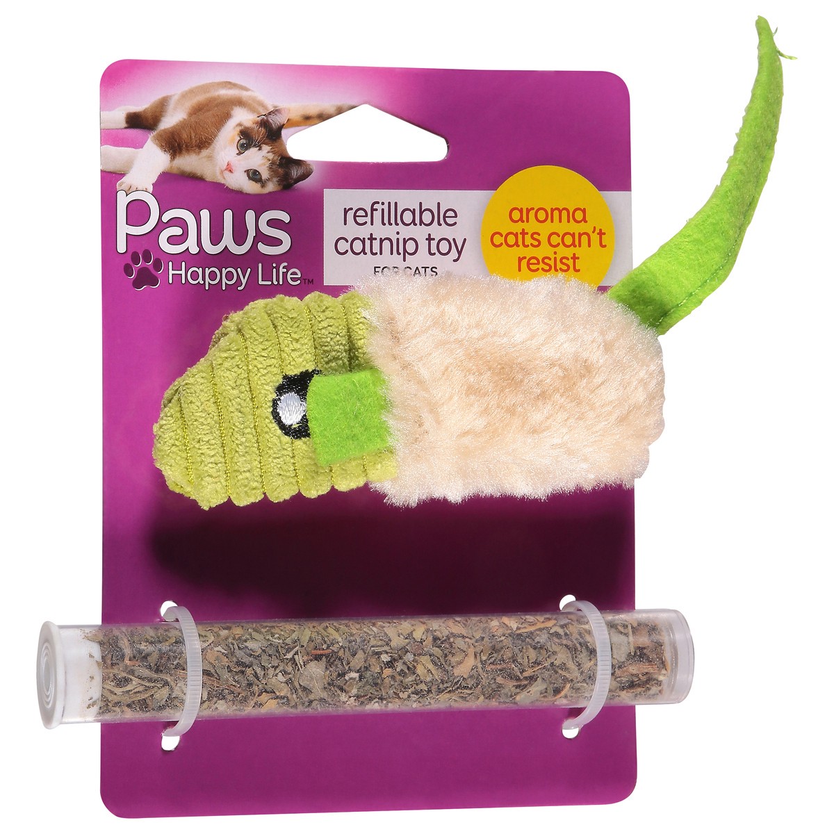 slide 5 of 12, Paws Happy Life For Cats Refillable Catnip Toy 1 ea, 1 ct