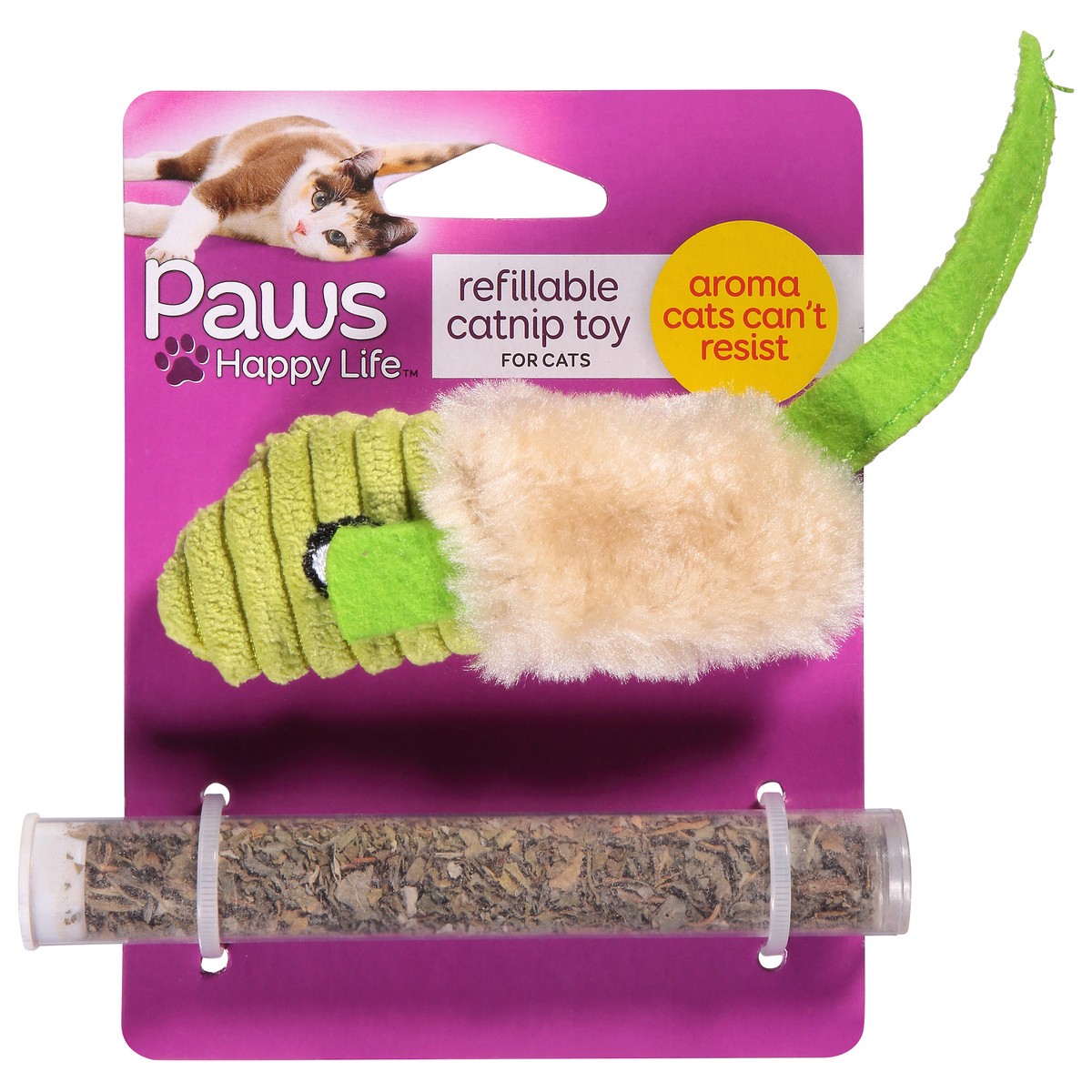 slide 8 of 12, Paws Happy Life For Cats Refillable Catnip Toy 1 ea, 1 ct