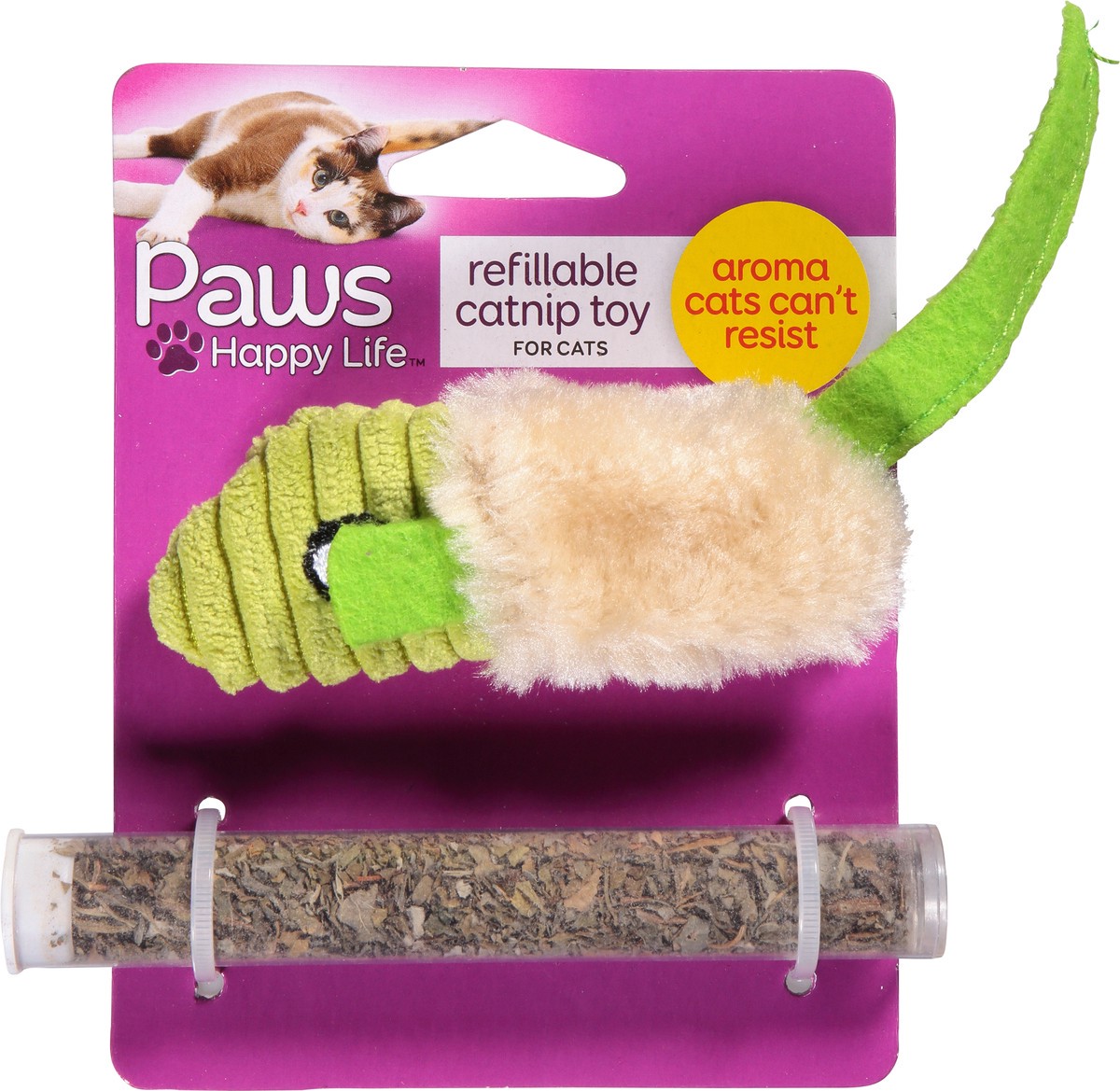 slide 6 of 12, Paws Happy Life For Cats Refillable Catnip Toy 1 ea, 1 ct