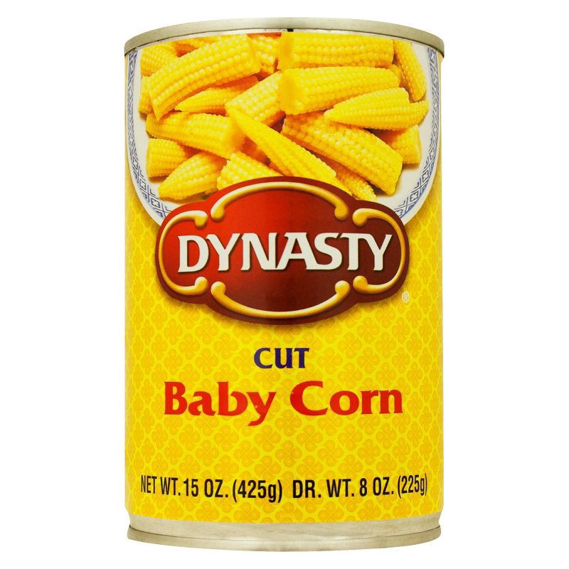 slide 1 of 3, Dynasty Cut Baby Corn, 15 oz