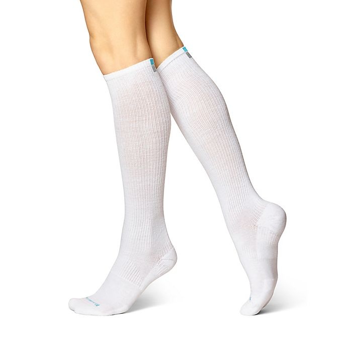 slide 1 of 1, No Nonsense Feel GoodÂ Compression Knee Socks - White, 1 ct