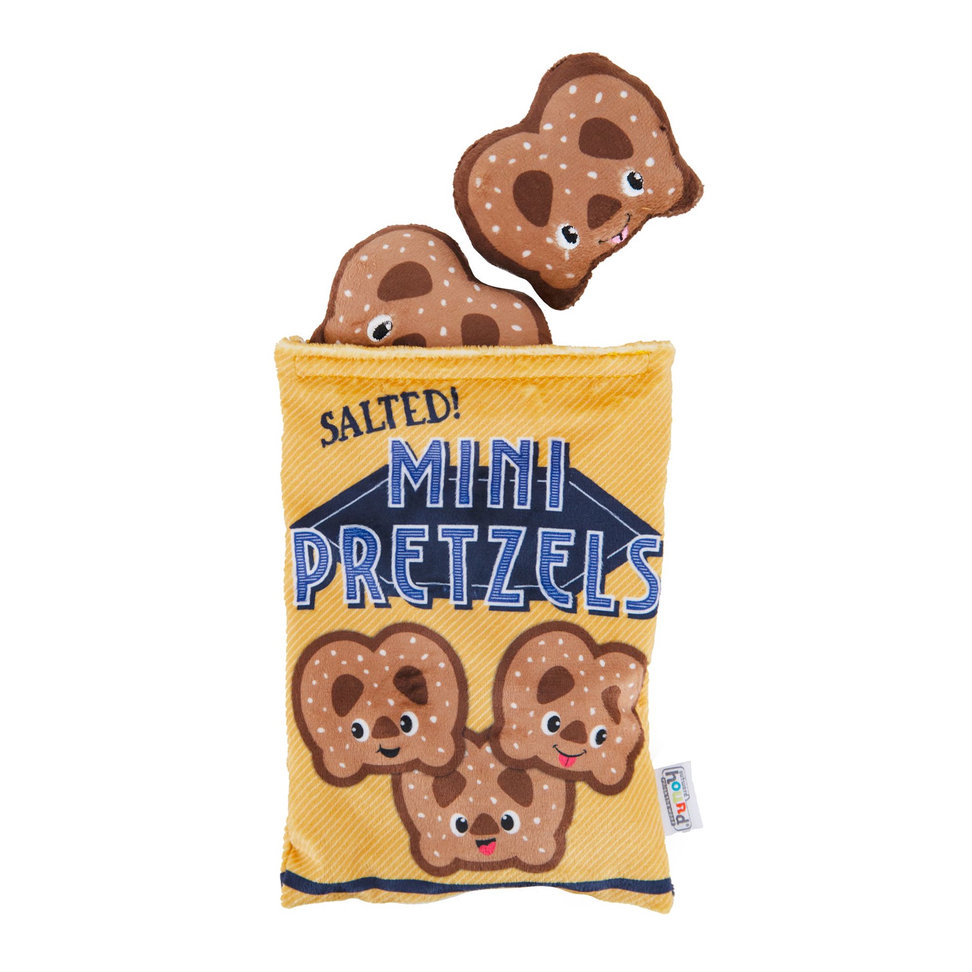 slide 1 of 1, Outward Hound Salted! Mini Pretzels Puzzle Snack Bag Dog Toy - 3 Pack, 1 ct