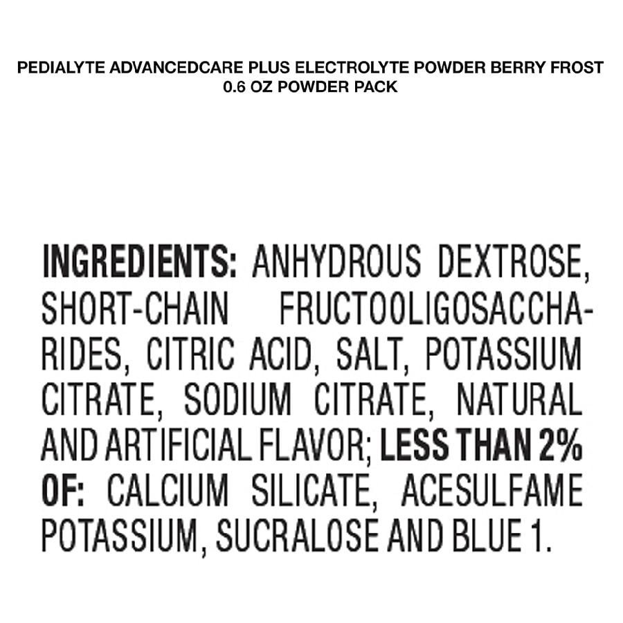 slide 3 of 5, Pedialyte AdvancedCare Plus Berry Frost Electrolyte Powder 6 - 0.6 oz Packets, 6 ct, 3.6 oz