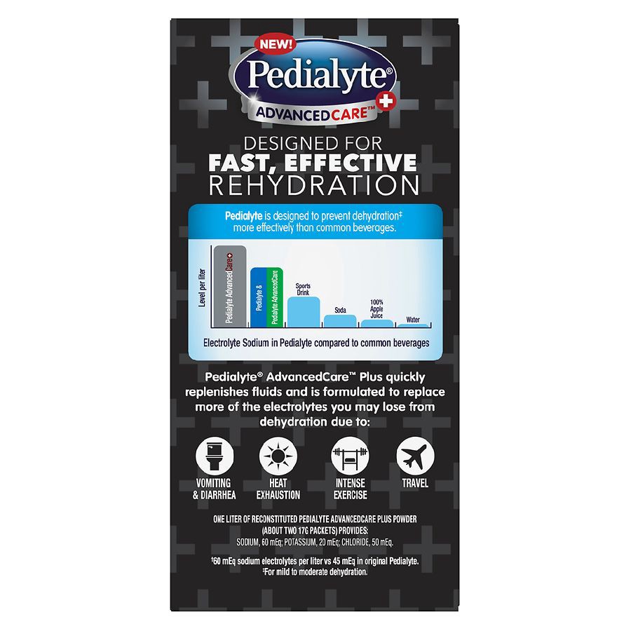 slide 4 of 5, Pedialyte AdvancedCare Plus Berry Frost Electrolyte Powder 6 - 0.6 oz Packets, 6 ct, 3.6 oz