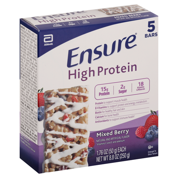 Ensure High Protein Bars, Mixed Berry 51.76 Oz Ea 8.8 oz Shipt