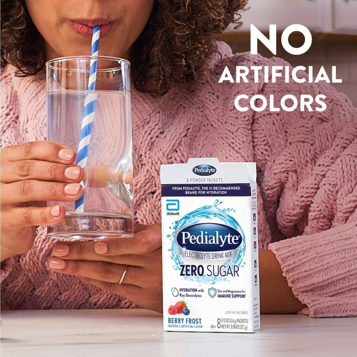 slide 5 of 6, Pedialyte Zero Sugar Electrolyte Water 3.4 Gram Powder, 1 ct