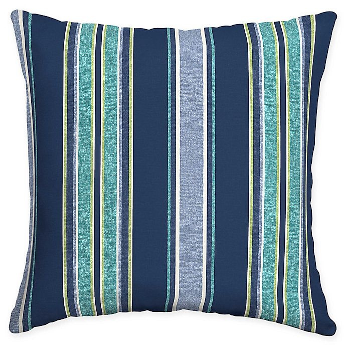 slide 2 of 2, Arden Selections Aurora Stripe Square Indoor/Outdoor Throw Pillows - Blue, 2 ct