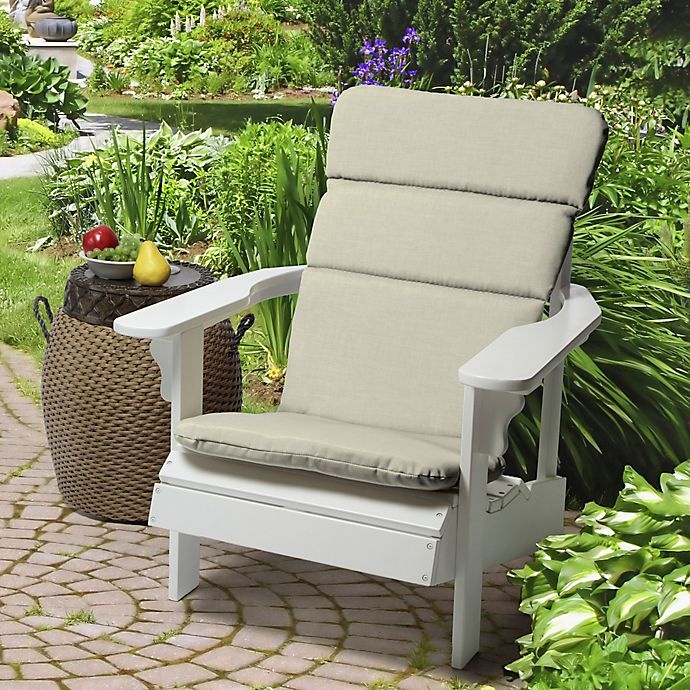 slide 2 of 2, Arden Selections Solid Outdoor Adirondack Chair Cushion - Tan, 1 ct