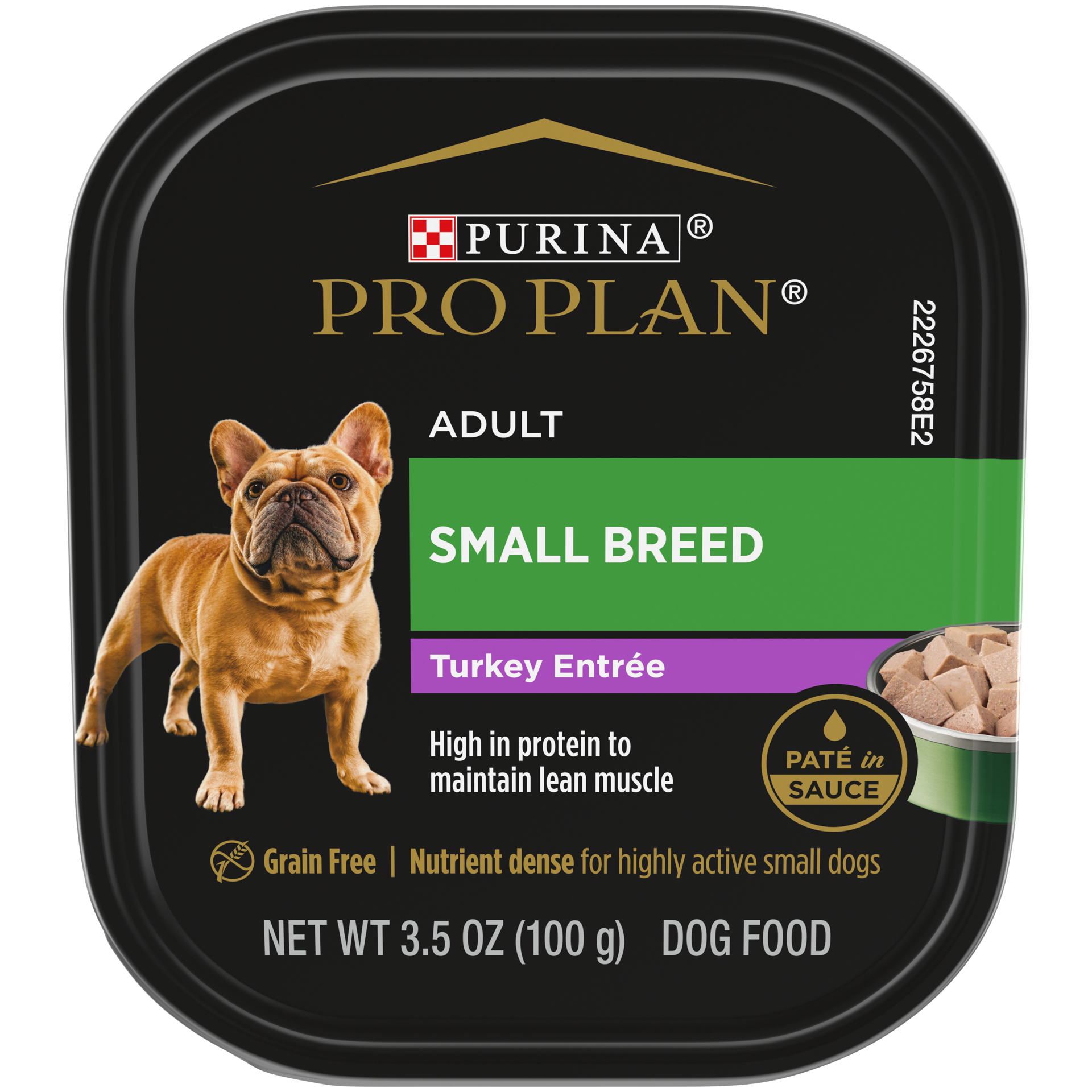 slide 1 of 2, Pro Plan Purina Pro Plan Wet Dog Food for Small Dogs Adult Small Breed Turkey Entree High Protein Dog Food, 3.5 oz