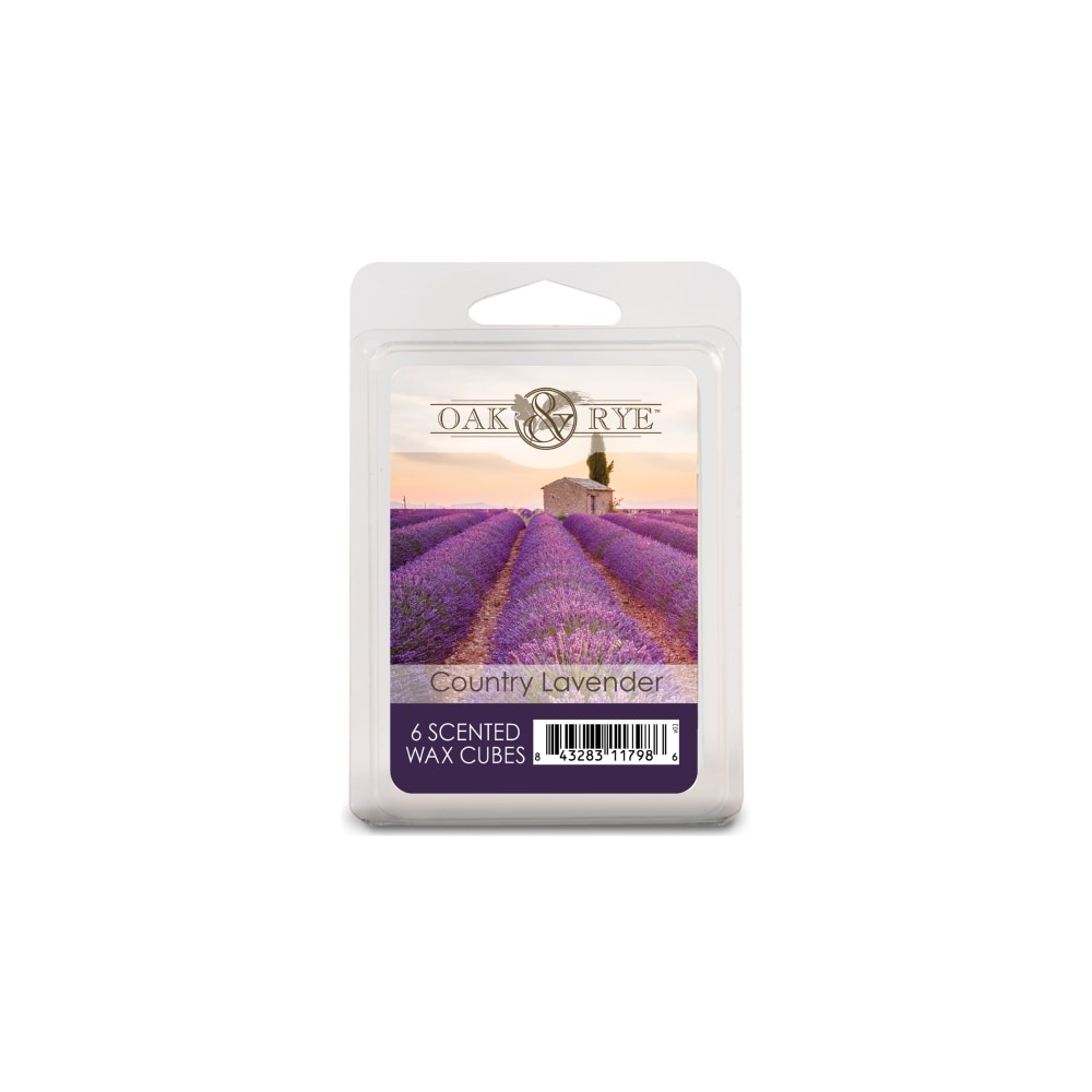 slide 1 of 1, Oak & Rye Wax Cube - Country Lavender, 6 ct; 2.5 oz