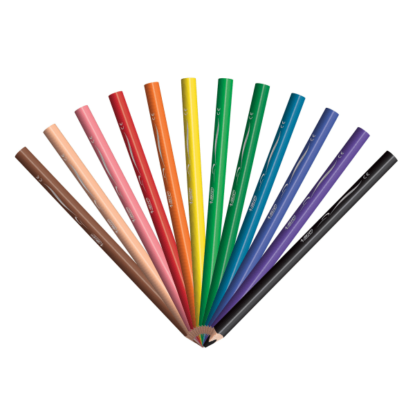 slide 5 of 7, BIC Kids Coloring Pencils, 4.4 Mm, Assorted Colors, Pack Of 12 Pencils, 12 ct