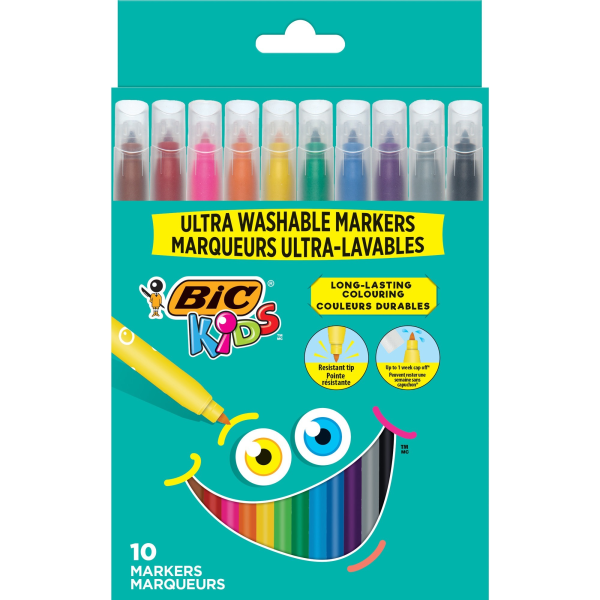 slide 3 of 8, Bic Kids Ult Washable Markers, 10 ct