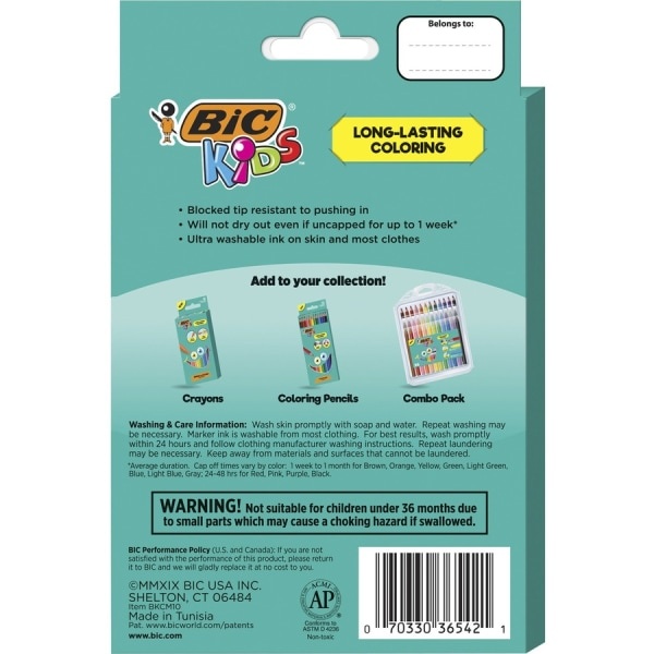 slide 4 of 8, Bic Kids Ult Washable Markers, 10 ct