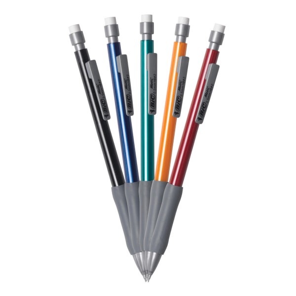 slide 3 of 3, BIC Xtra Comfort Mechanical Pencils, Assorted Barrel Colors Colors, Pack Of 6, 6 ct