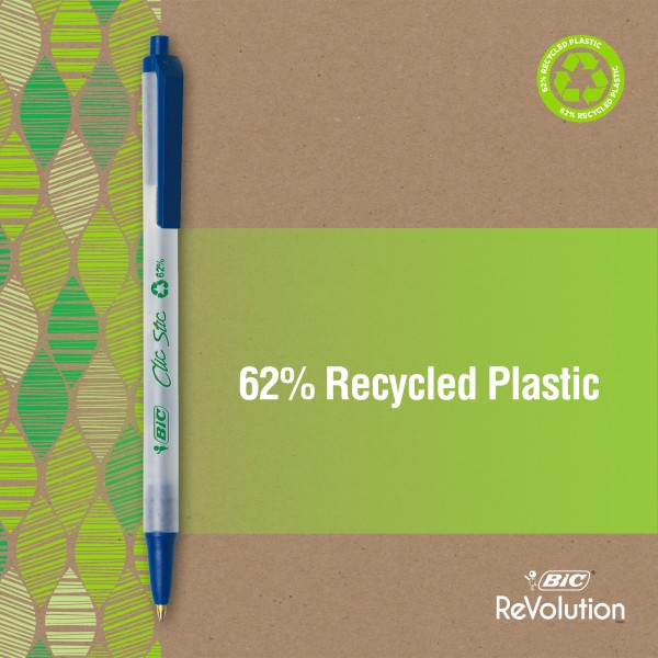 slide 4 of 6, BIC ReVolution Ball Pen Clic Blue, 10 ct