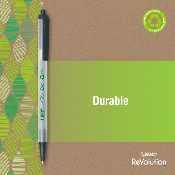 slide 3 of 6, BIC ReVolution Ball Pen Clic Blue, 10 ct