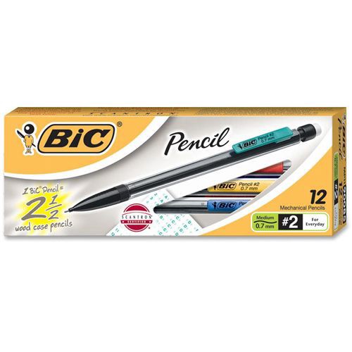 slide 2 of 8, BIC Mechanical Pencils, Medium, 12 ct