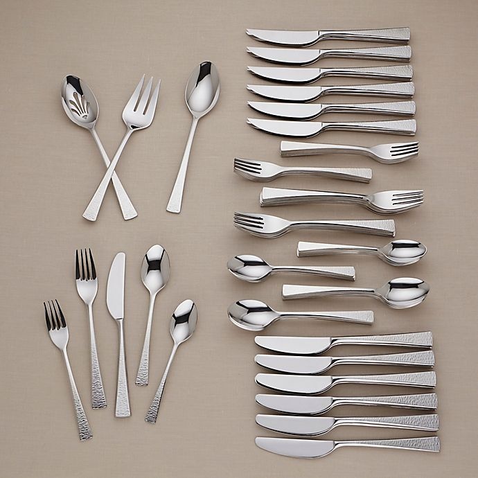 slide 2 of 2, Lenox Gorham Biscayne Stainless Steel Flatware Set, 75 ct