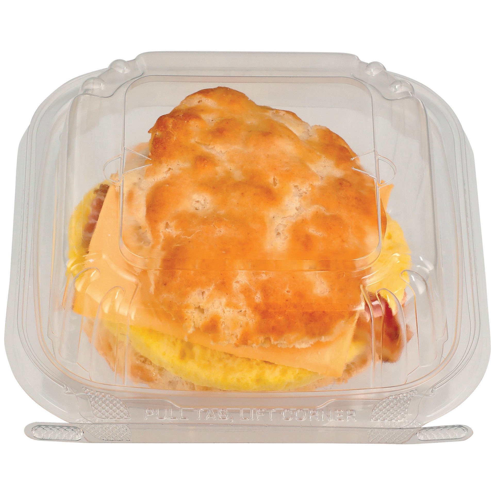 slide 1 of 1, H-E-B Bakery Breakfast Biscuit Sandwich - Bacon, Egg & Cheese, 1 ct