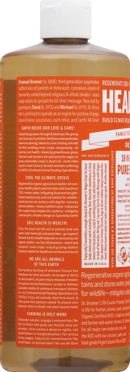 slide 7 of 11, Dr. Bronner's 18-in-1 Hemp Tea Tree Pure-Castile Soap 32 oz, 32 oz