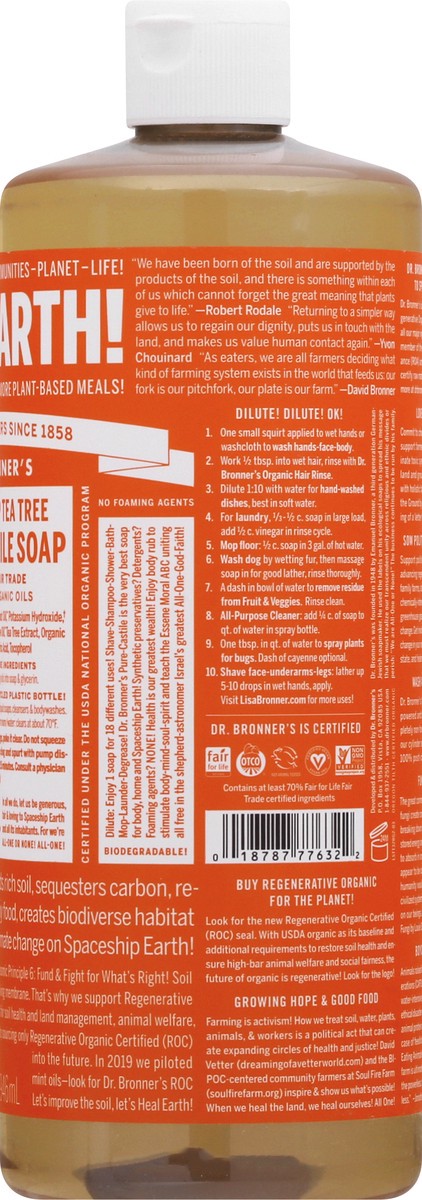 slide 3 of 11, Dr. Bronner's 18-in-1 Hemp Tea Tree Pure-Castile Soap 32 oz, 32 oz