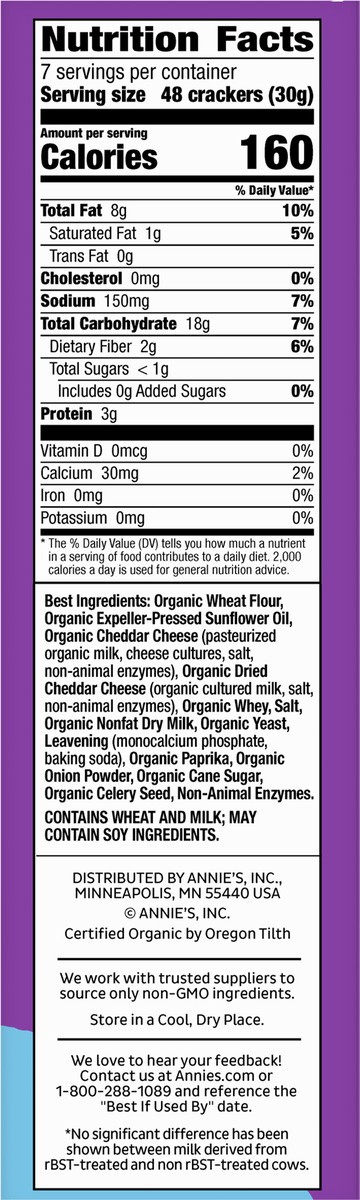 slide 6 of 9, Annie's Organic White Cheddar Bunnies Baked Snack Crackers, 7.5 oz, 7.5 oz