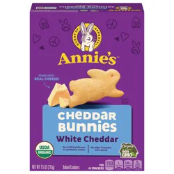 Annie's Organic White Cheddar Bunnies Baked Snack Crackers, 7.5 oz