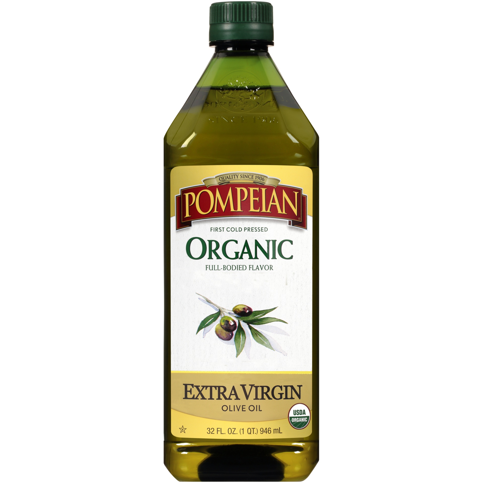 slide 1 of 8, Pompeian Organic Robust Extra Virgin Olive Oil, 32 oz