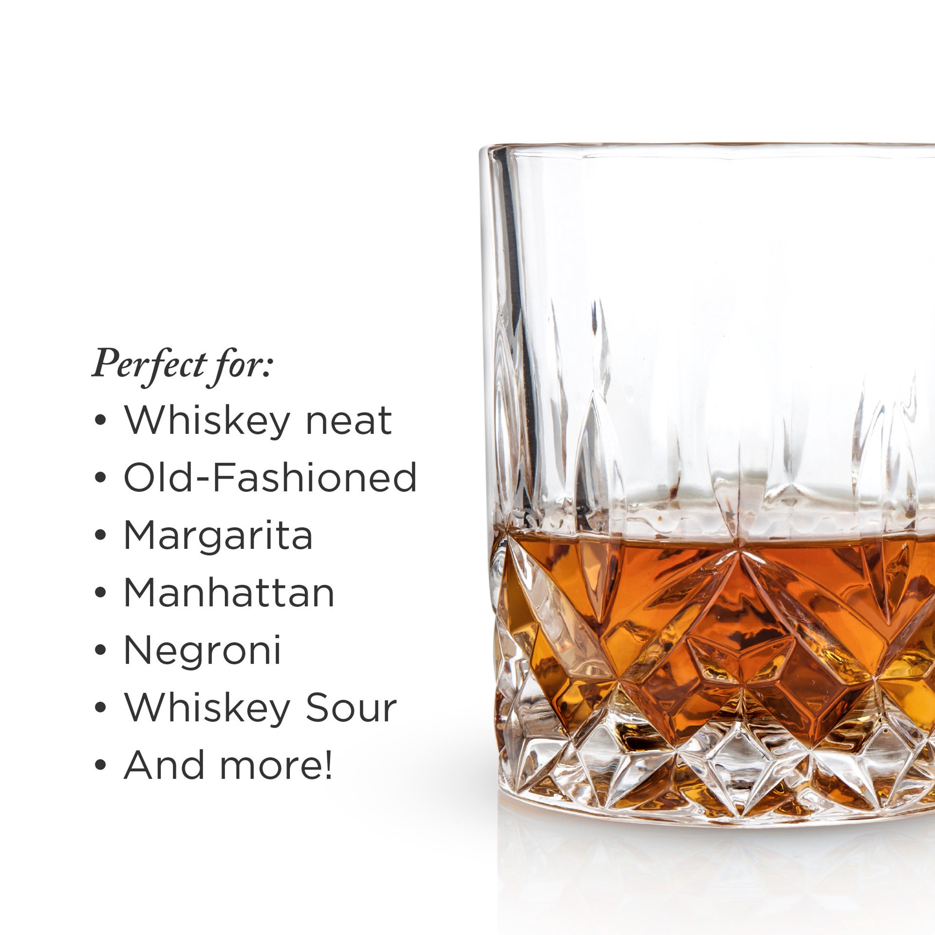 slide 4 of 5, Viski Crystal Tumblers 1 ea, 2 ct