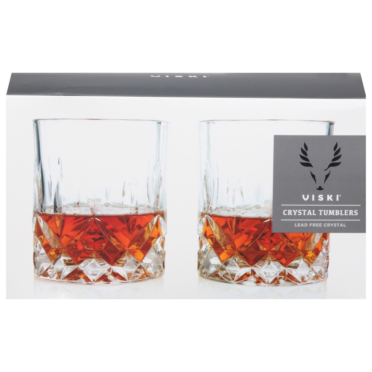 slide 1 of 5, Viski Crystal Tumblers 1 ea, 2 ct