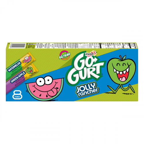 slide 1 of 3, Yoplait Go-Gurt Watermelon & Green Apple Jolly Rancher Kids' Yogurt Tubes, 8 ct, 2 oz