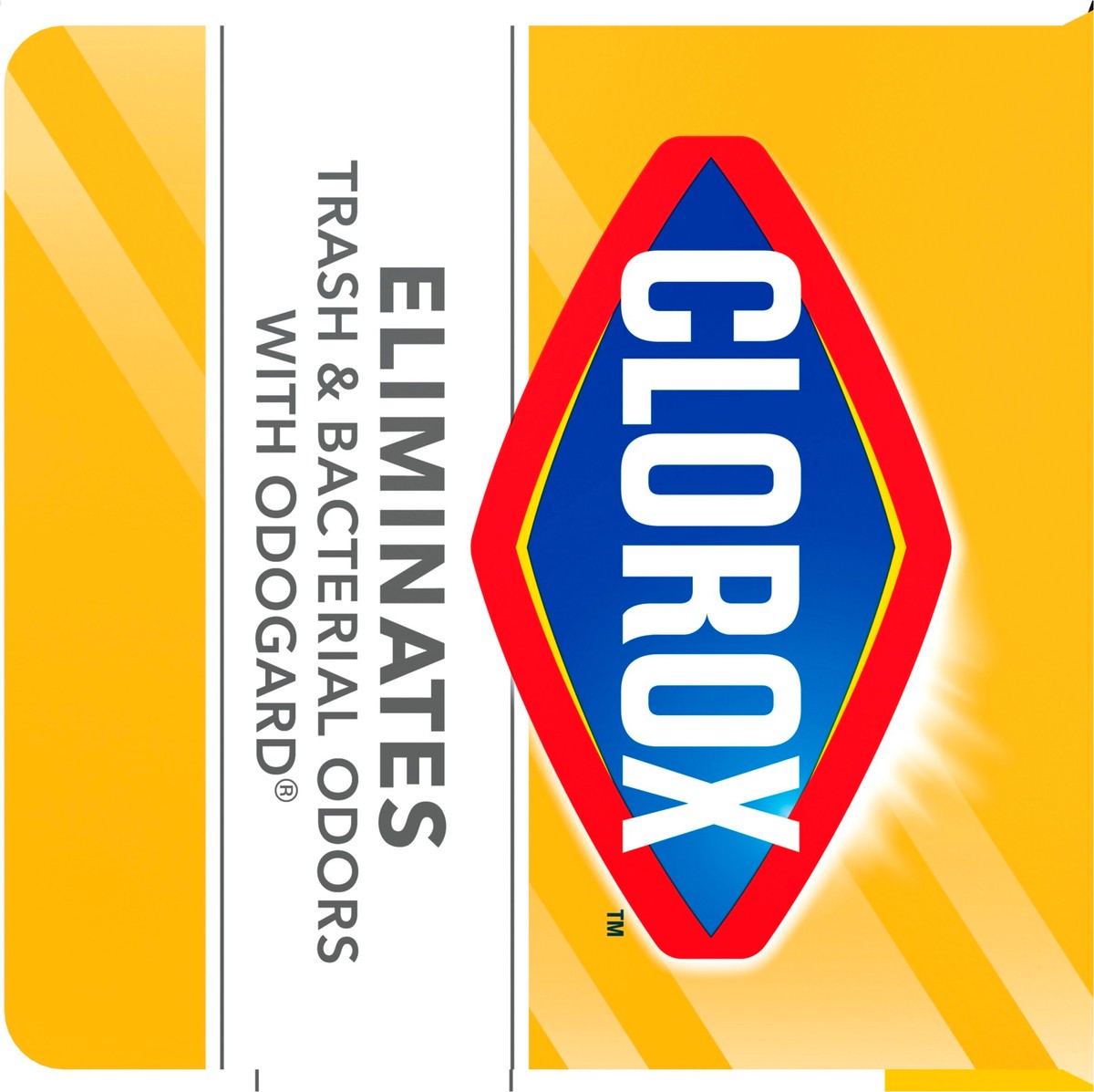 slide 4 of 7, Glad Medium Drawstring Trash Bags with Clorox, 8 Gallon Grey Trash Bags, Lemon Fresh Bleach Scent, 26 Count, 26 ct