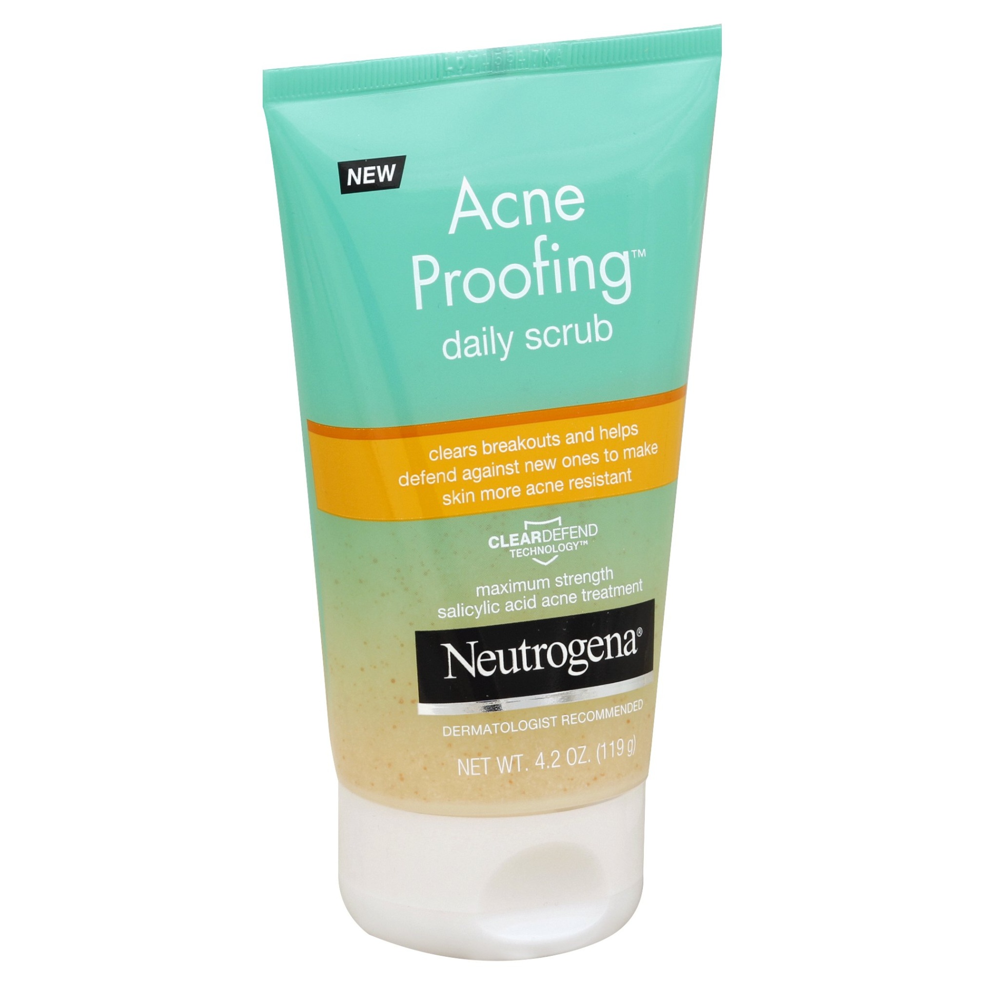 slide 1 of 6, Neutrogena Acne Proofing Daily Salicylic Acid Exfoliating and Cleansing Face Scrub, 4.2 oz