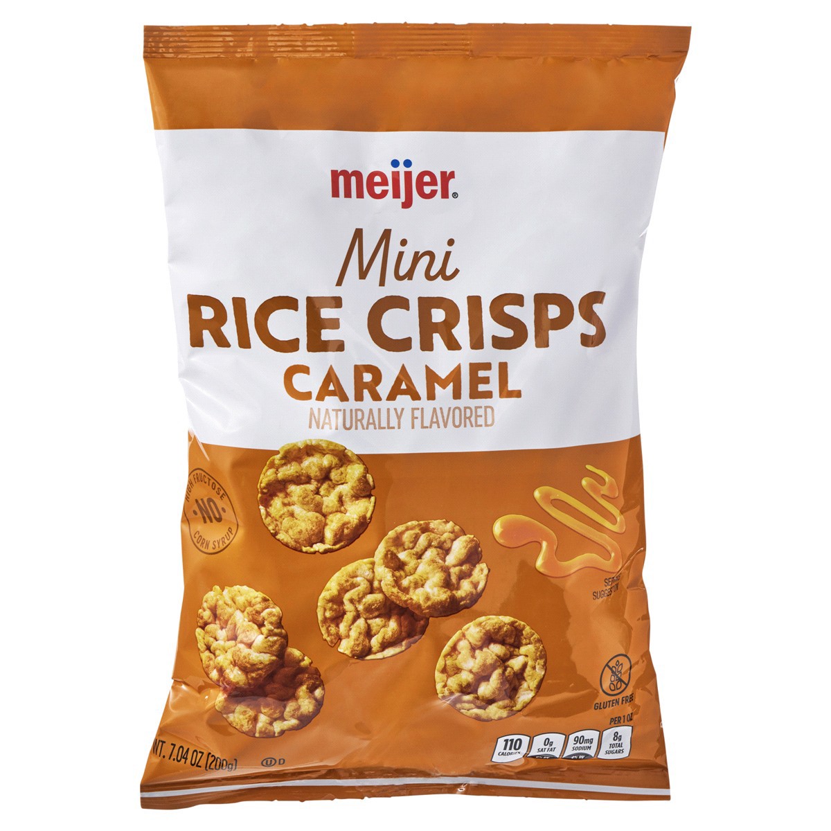 slide 1 of 9, Meijer Caramel Rice Crisps, 7.04 oz