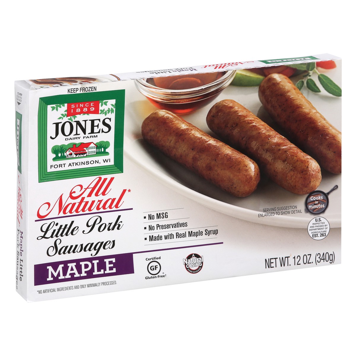 slide 2 of 13, Jones Dairy Farm Jones All Natural Little Pork Maple Sausage Links, 12 oz