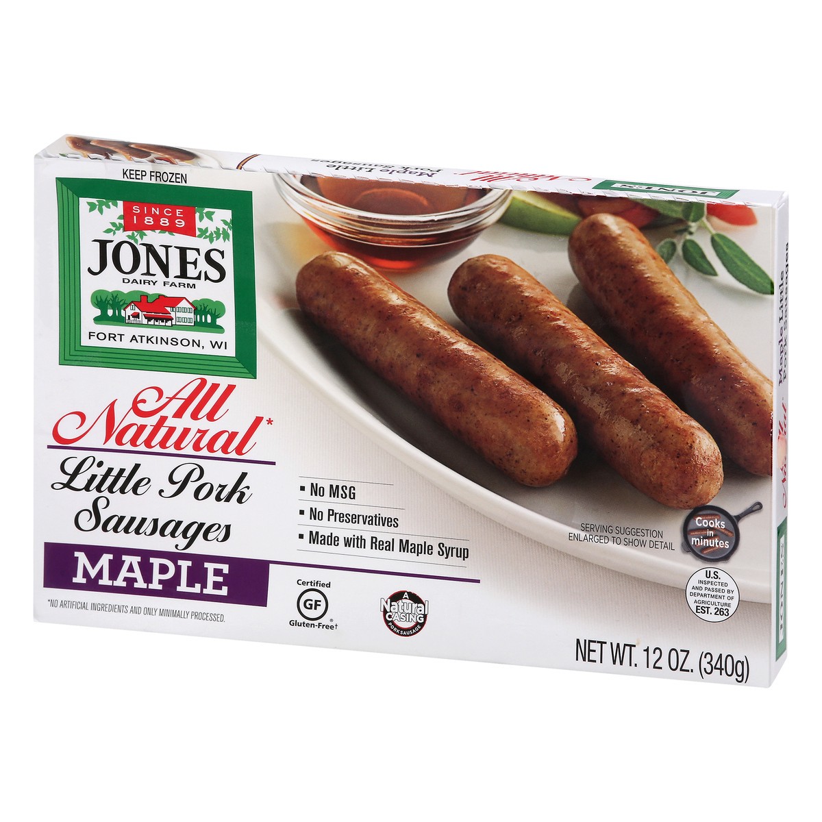 slide 3 of 13, Jones Dairy Farm Jones All Natural Little Pork Maple Sausage Links, 12 oz