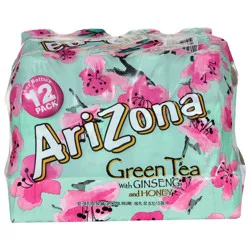AriZona Green Tea with Ginseng and Honey 12 - 16 fl oz Bottles