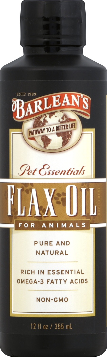 slide 2 of 2, Barlean's Flax Oil For Animals, 12 oz