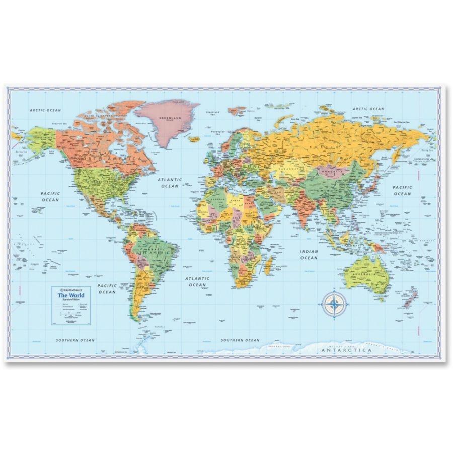 slide 2 of 2, Rand McNally World Wall Map, 1 ct