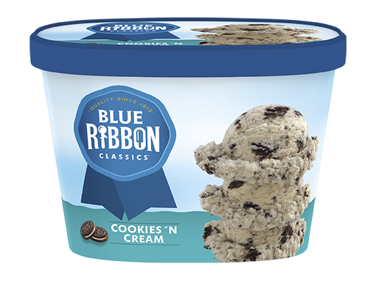 slide 6 of 7, Blue Ribbon Classics Cookies 'N Cream Frozen Dairy Dessert 48 fl oz, 48 fl oz