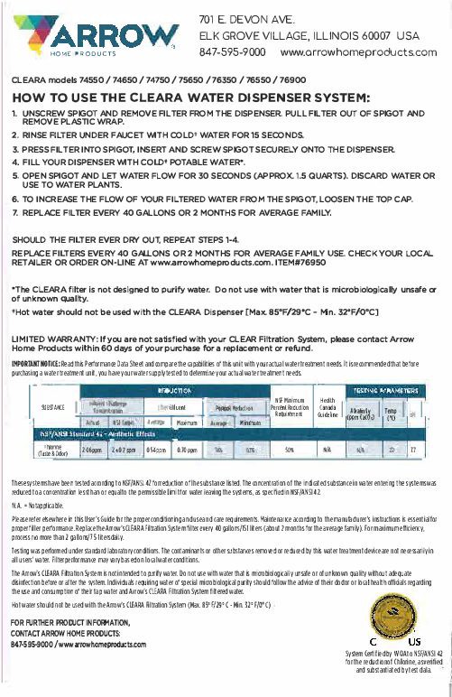 slide 2 of 4, Cleara Filter Refill Water Dispenser System - 2 ct, 2 ct