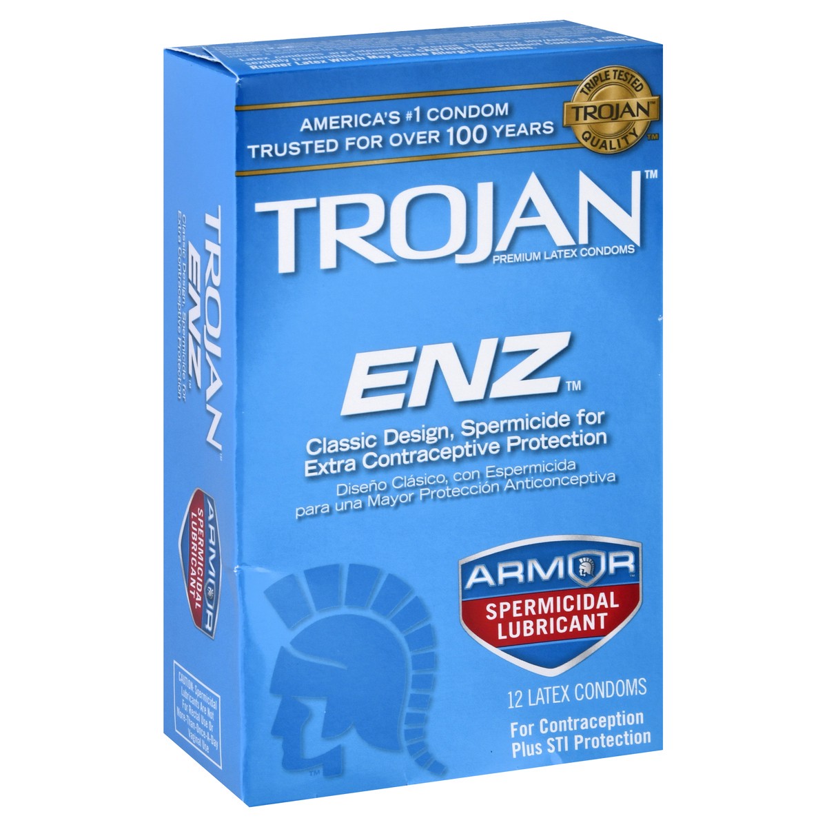 slide 7 of 11, Trojan ENZ Armor Spermicidal Lubricated Condoms - 12 Count, 12 ct